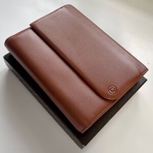 Danier Tan Brown Leather Covered Notebook Notepad New With Box
